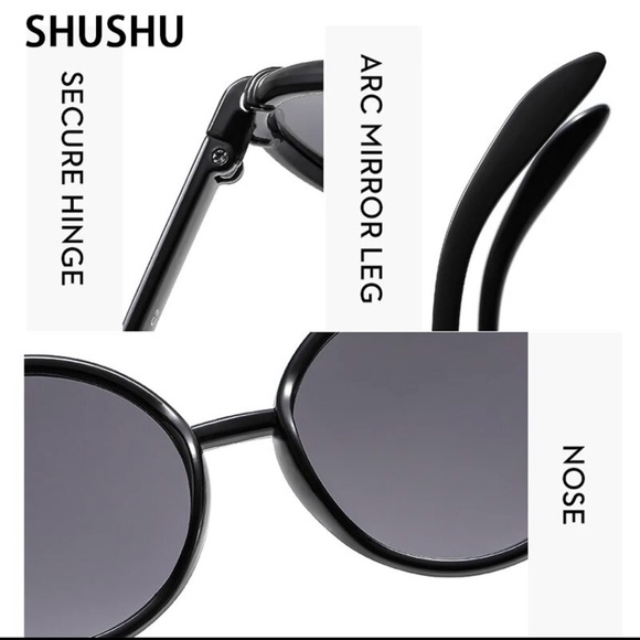 A63 2023 New Vintage Oversized Round Women Sunglasses Fashion - Picture 3 of 4